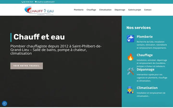 Aperçu du site Chauff & Eau