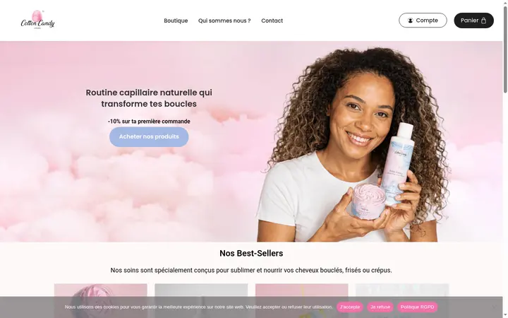 Création de site e-commerce – boutique Cotton Candy Paris réalisée par Jaskula Studio