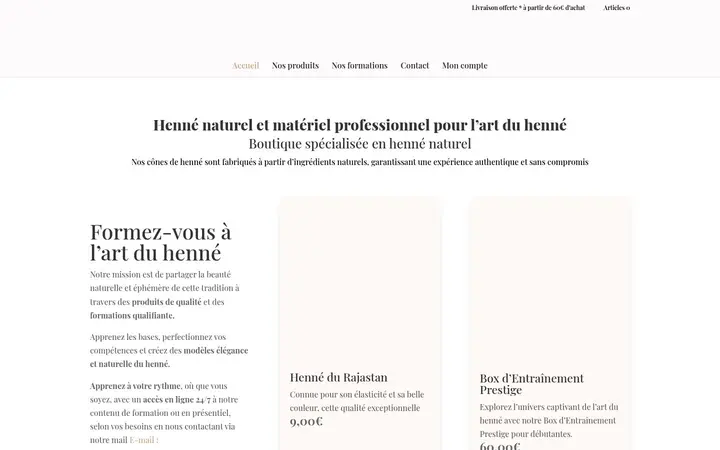 Aperçu du site Hennakhawattes Paris